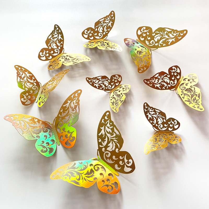 Wedding Package Gold - 12 stuks gouden 3D holle vlinder