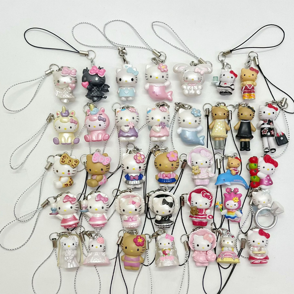 Wedding Packaging - Leuke 3D Hello Kitty telefoonbedel sleutelhanger