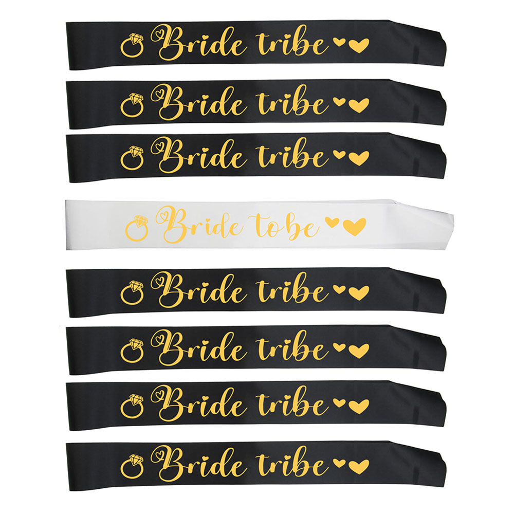 Bride Tribe Sash - 8 stks/set Bruid Om Sjerp Team