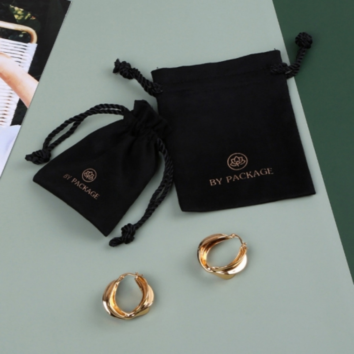 Wedding Package Gold - 50 stuks zwart fluwelen tarot opbergtas